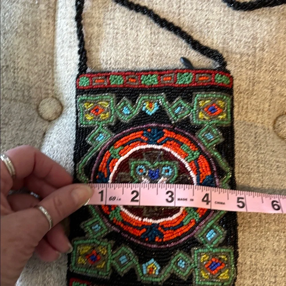 CRISTIANA VINTAGE 70 s BEADED MINI CROSSBODY BAG